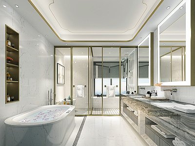 卫生间浴室模型3d模型