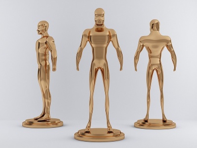 3d现代人物雕塑摆件模型