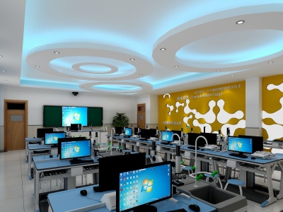 现代教室纳米教室模型3d模型