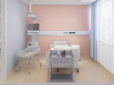 3d医院病房病床模型