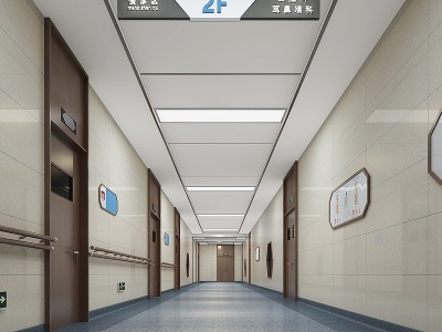 3d医院病房走廊模型