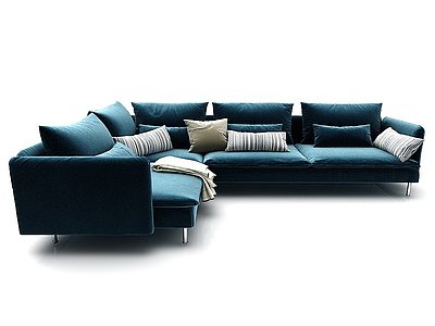 3d现代风格转角沙发模型
