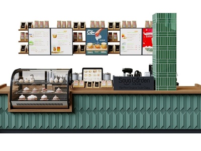 3d咖啡厅甜品店模型