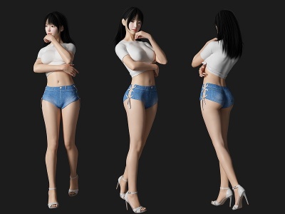 美女人物模型3d模型