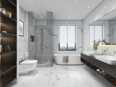 现代卫生间浴室柜模型3d模型