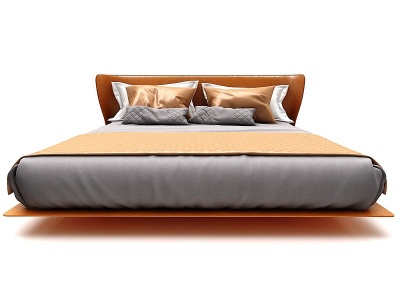现代风格双人大床模型3d模型