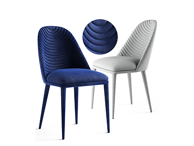 3d布艺椅子餐椅模型