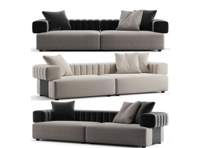 现代布艺双人沙发3d模型