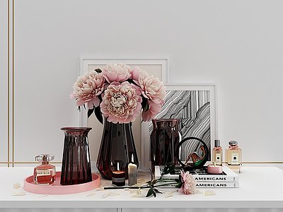 3d现代花瓶装饰品摆件模型
