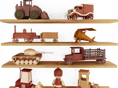3d现代儿童玩具坦克汽车模型