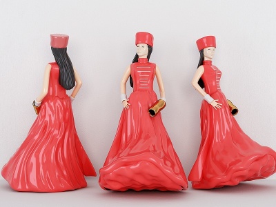3d女人物雕塑摆件模型