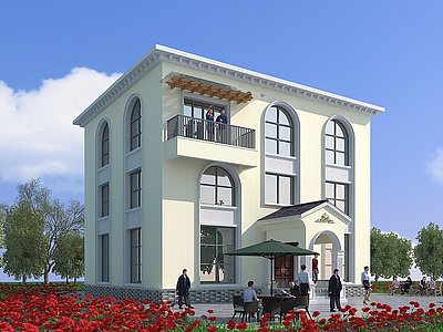 欧式别墅建筑模型