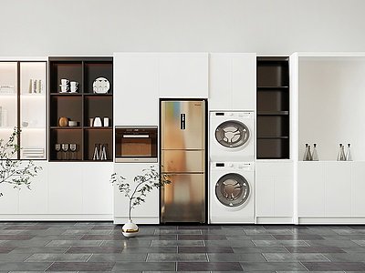 现代洗衣柜组合3d模型