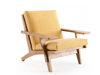 3d现代木质休闲椅模型