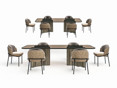 3d<font class='myIsRed'>现代餐桌椅组合</font>模型