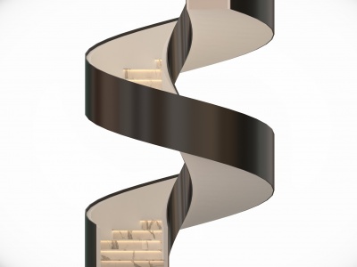 3d现代旋转楼梯模型