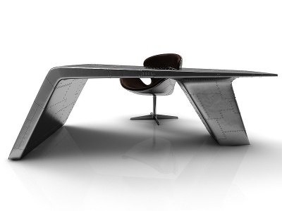 3d现代风格办公桌模型