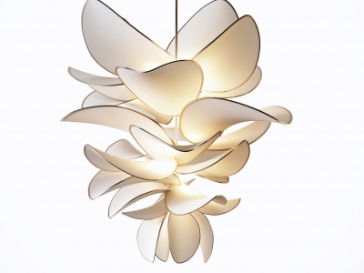 3d现代抽象花瓣装饰吊灯模型