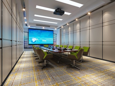 3d现代科技公司会议室模型