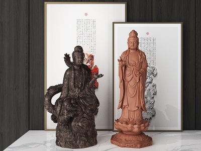 新中式佛相雕塑模型3d模型