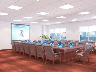 3d党组会议室模型