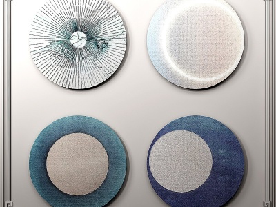 3d现代圆形地毯模型