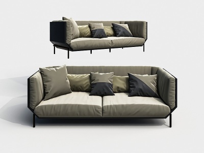现代双人沙发模型3d模型