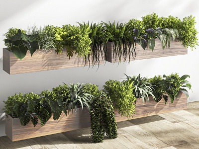 现代家居植物花坛模型3d模型