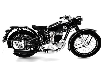 3d现代风格黑色摩托车模型