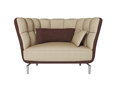 现代沙发组合多人单人沙发模型3d模型
