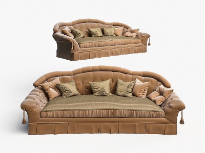 3d简欧双人沙发模型