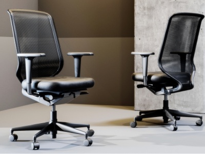 3d现代办公座椅组合模型