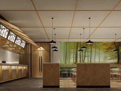 3d中式实木餐厅模型