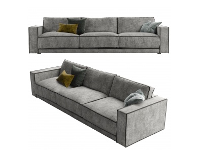 现代布艺三人沙发模型3d模型