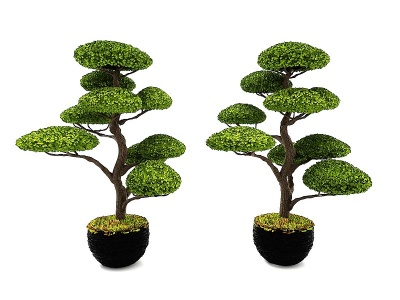 现代风格植物花盆3d模型