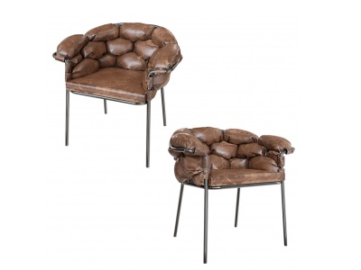 现代皮革休闲椅3d模型