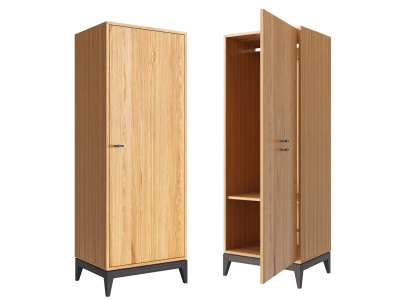 现代实木储物柜3d模型