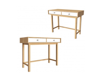 3d北欧实木书桌模型
