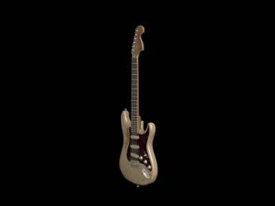 破旧吉他音乐器材模型3d模型