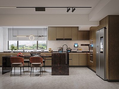 现代家居厨房模型3d模型