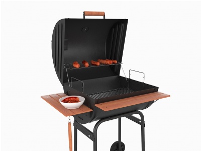 现代烧烤架香肠烤肠烧烤炉模型3d模型