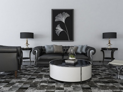 欧式古典新古典沙发组合模型3d模型