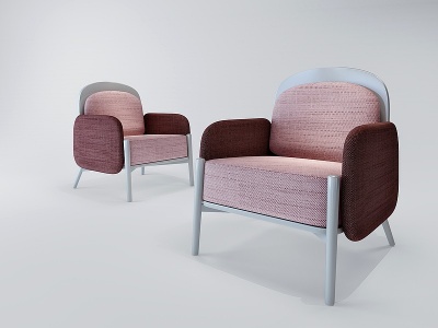 北欧布艺单人沙发模型3d模型