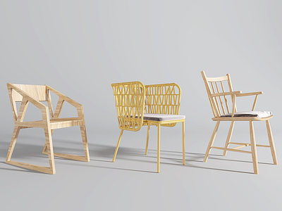 北欧单人椅模型3d模型