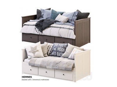 美式沙发床模型3d模型