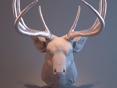 美式驯鹿墙饰装饰品模型3d模型