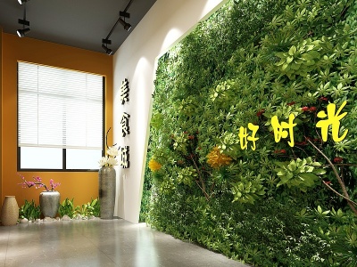 植物墙绿植背景墙模型