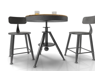3d现代风格吧台桌椅模型