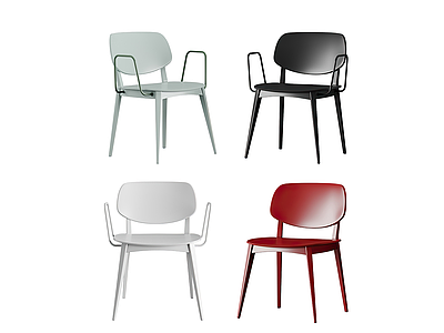 现代餐椅单椅模型3d模型