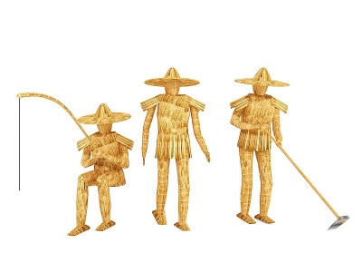3d现代稻草人模型
